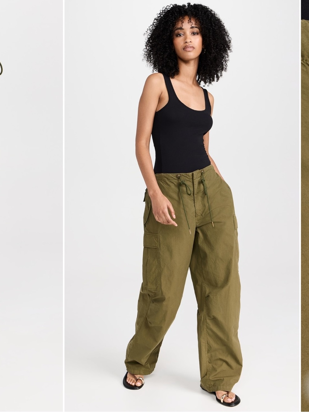 NWT Nili Lotan Lison Oversized Cargo Pants Color: Olive Green
